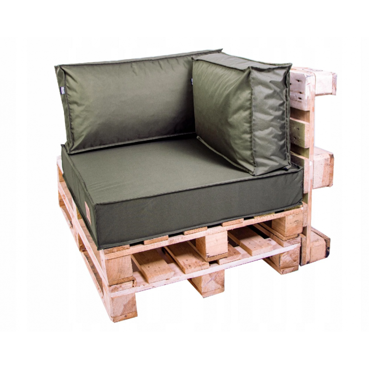 Paletové sedenie Golden Garden GG32/1 podsedák a vankúš 80cm x 80cm x 15cm Olivová